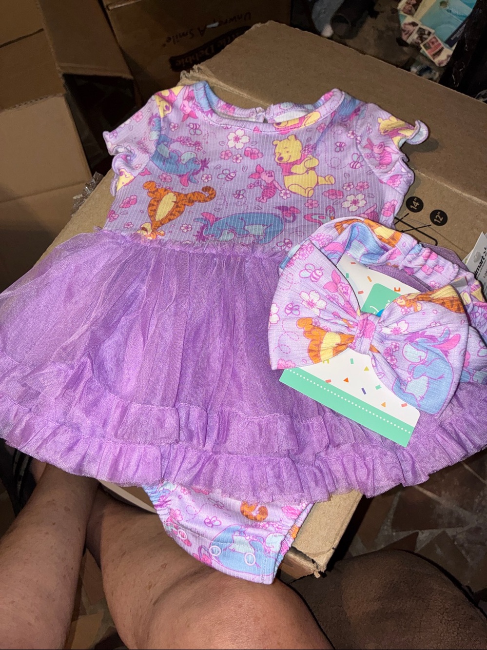 Disney Purple Tulle Skirt One-Piece Bodysuit
